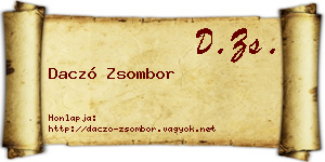 Daczó Zsombor névjegykártya