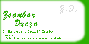 zsombor daczo business card